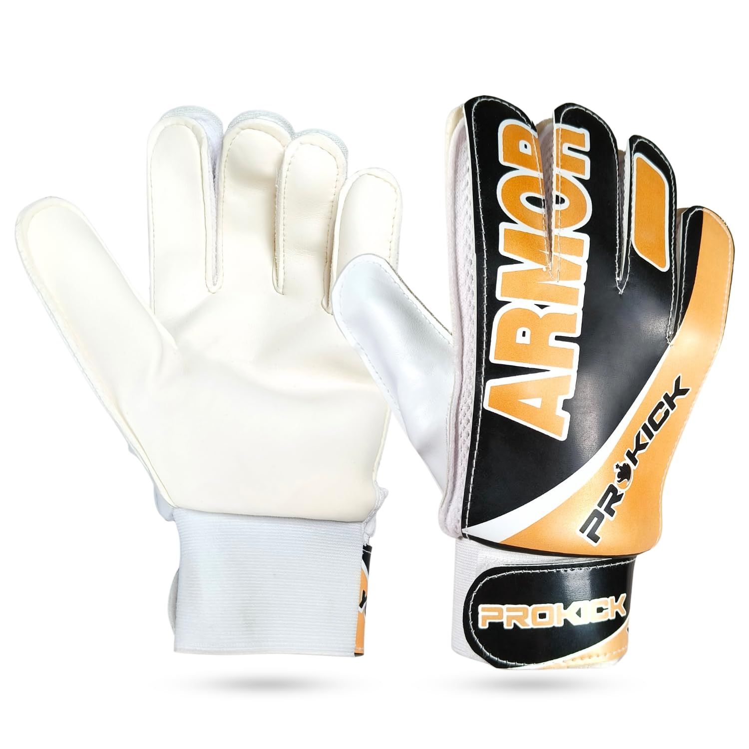 Prokick Armor Football Goalkeeper Gloves with Latex Palm for Extra Grip | Elastic Wrist Support & Protective Straps | Breathable & Durable | Ideal for Soccer Matches | in-Box: 1 Pair of Gloves (L)-picture-14
