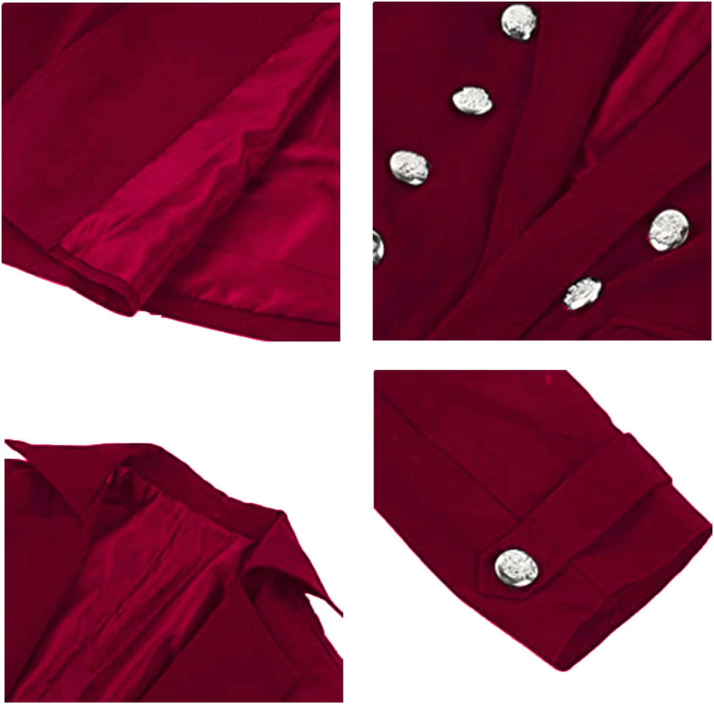 BITSEACOCO Retro Gothic Medieval Jacket Men's Halloween Steampunk Tailcoat Fantasy LARP Cosplay Costumes Trench Coat Outwear - Image 3