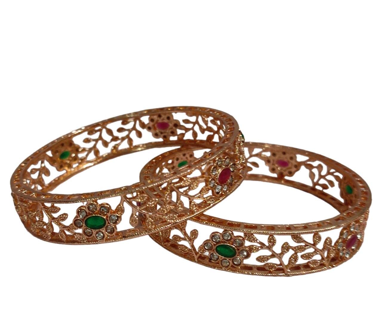 Kamaakshi Womens Traditional Designer Bangle Set | Kada/Kangan For Women & Girls (Design-1, 2.2) (B0BR8755YD) Amazon Price History, Amazon Price Tracker