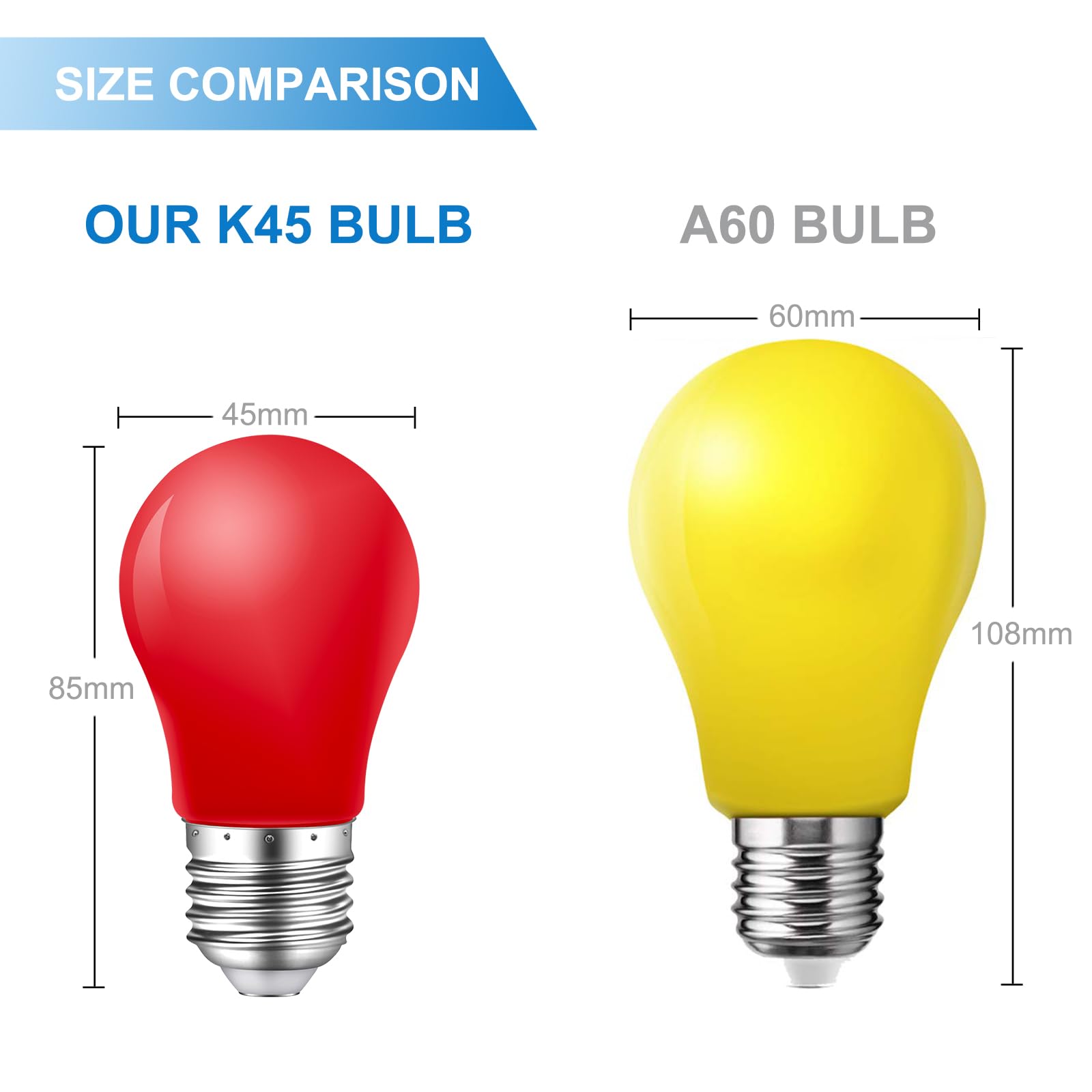 84er Pack Bunte Glühbirnen E27,2W Farbige Glühbirne E27 LED Birne,E27 LED Bunt für Lichterkette,Bunte Glühbirnen außen,Party,Weihnachten Deko,Rot Grün Blau Orange Gelb Rosa Violett