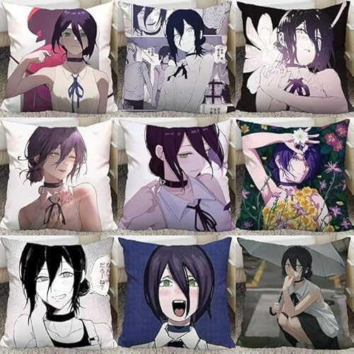 レゼ 抱き枕 ぬいぐるみ クッション チェンソーマン レゼ篇 劇場版 枕を含み 両面プリント 腰枕 座布団 背当て コスプレ小物 ファッション 寝具 家庭用 可愛い 弾性 柔らかい 萌えグッズ 記念品 誕生日 プレゼント (60*60cm,28) (50*