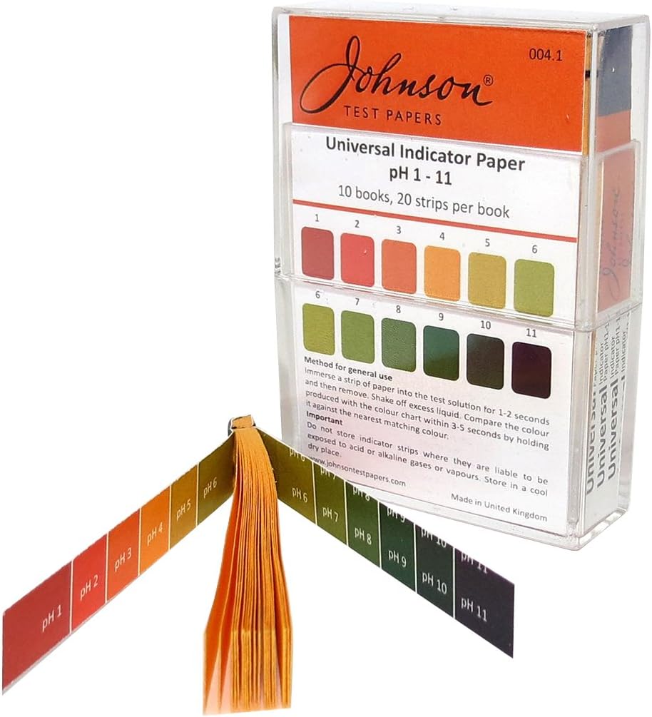 Johnson Test Papers Universal Indicator Paper, pH 111, Pack of 10 Book