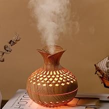 Pure Aroma Wooden Finish Humidifier & Essential Oil Diffuser Ultrasonic Cool Mist LED Night Light Aroma Diffuser for Home, Office, Bedroom & Yoga Air Freshener