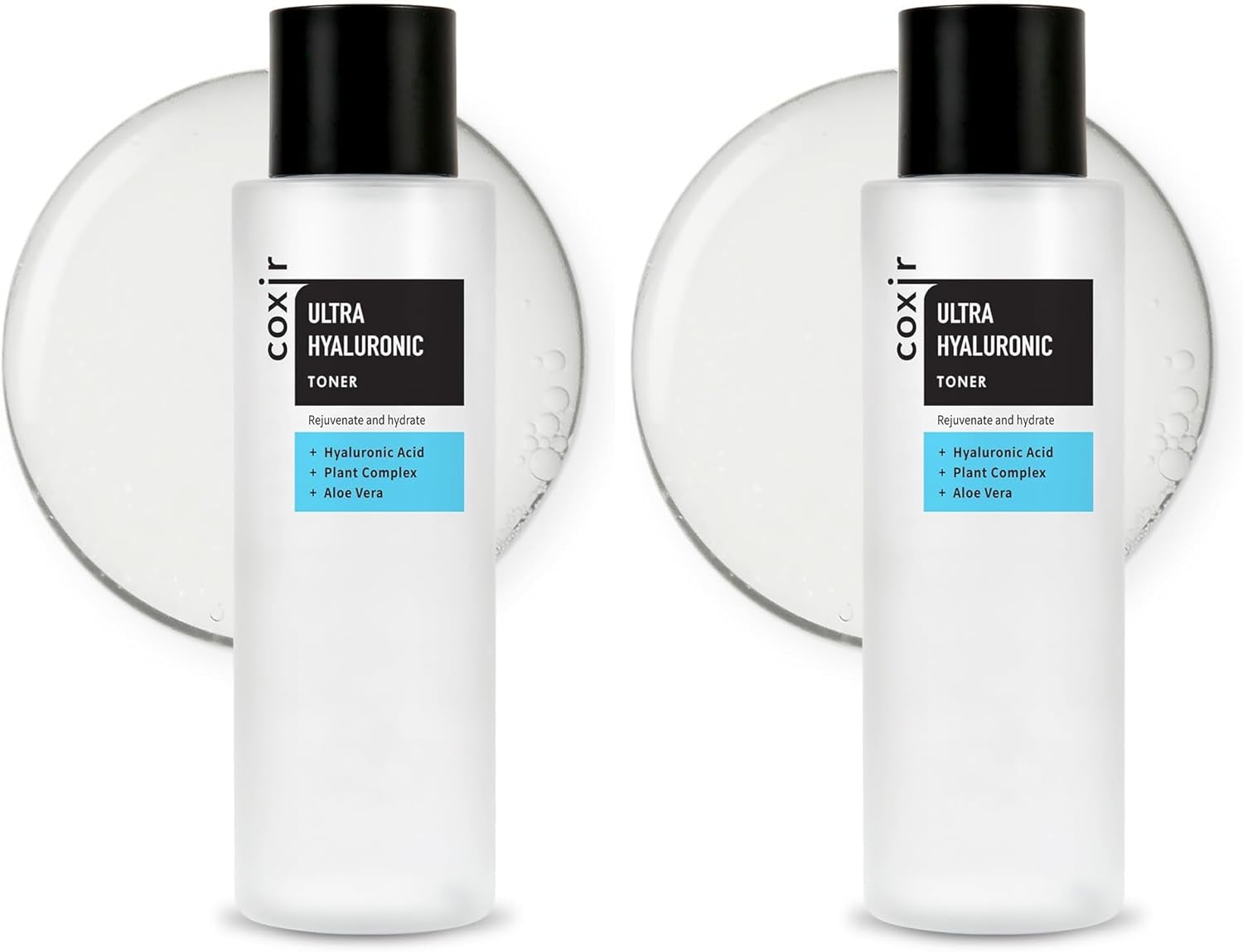 coxir Ultra HYALURONIC Acid Toner | HYDRATION-14-Complex| Hydrating, Smoothing, Calming, Moisturizing, Paraben Free, Cruelty Free, Korean Skin Care [150ml/5.07 fl.oz.] (Pack of 2)