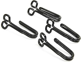 German WWII Tunic Aluminum Belt Hooks- Black (Set of 4)