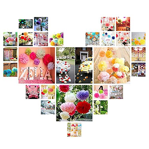 18 stuks zijdepapier pompoms bloemen bal decoratiepapier