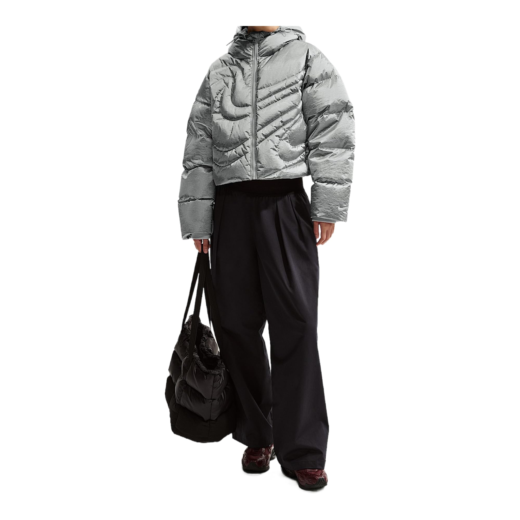 Women's Metallic Swoosh Puffer Jacket