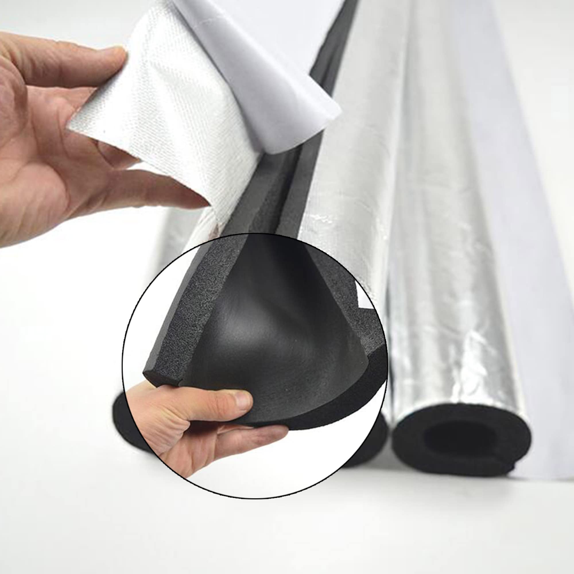 100cm Lang Schaumstoff Rohrisolierung, ID 22-114mm für Outdoor Rohrisolierung Heizungsrohre, Flammhemmend/Geräuschdämpfend/Thickness 30mm / 89mm ID
