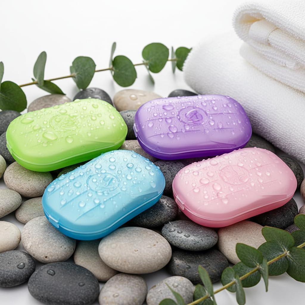 Disposable Soap Sheets Paper 5 Boxes Hand Cleaner Fragrance Mini Color Soaps Paper for school Indoor, Outdoor,Travel,Camping Hiking,Soap Sheet,Foot and Hand Care,Outdoor Recreation