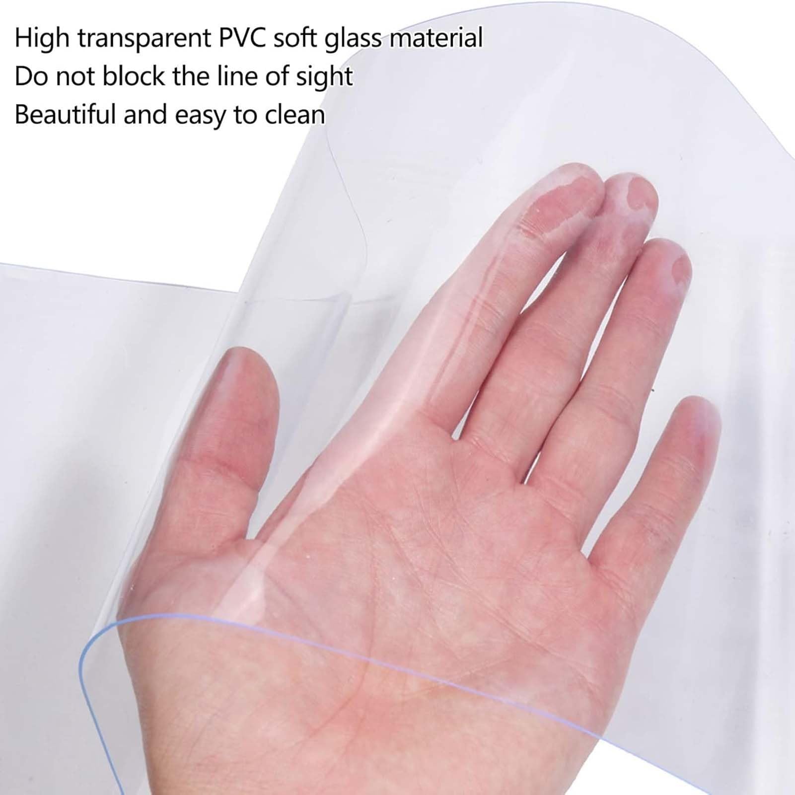 Rideau de Porte à Bande Transparente, Rideau de Porte Imperméable en Vinyle de 1,3mm/0,05 Pouces, Rideaux de Garage, Rideaux de Séparation(0.9x2.3m)