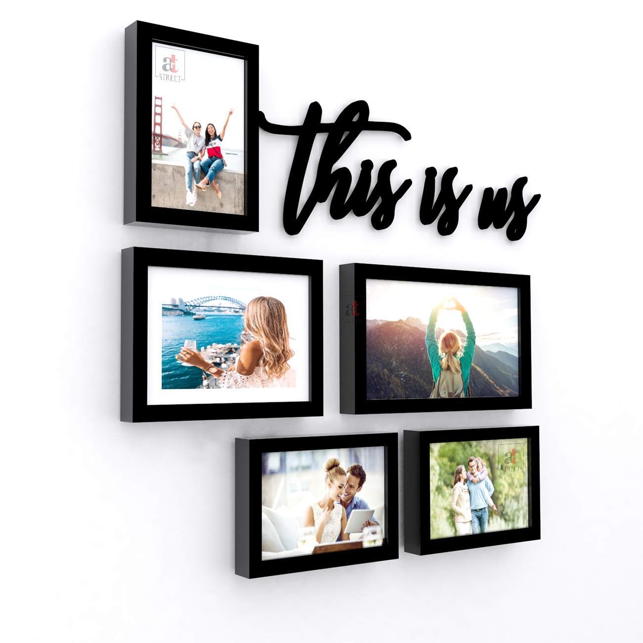 Art Street Valentine Theme Set of 5 Wall Photo Frame This Is US MDF Plaque for Valentine Day Celebration-Size -5×7, 6×8, 6×10 Inches Art Street Valentine Theme Set of 5 Wall Photo Frame This Is US MDF Plaque for Valentine Day Celebration-Size -5×7, 6×8, 6×10 Inches