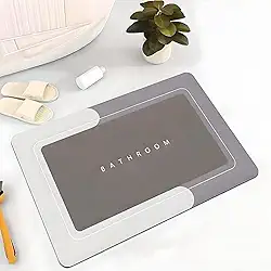 Tapete Mágico para Banheiro Rápida Absorção Antiderrapante Retangular