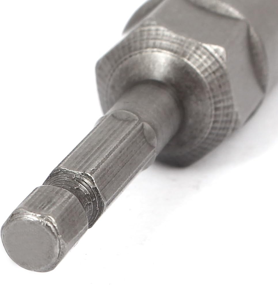 Aexit 83mm Length Hand Operated Tools 7mm Hex Drill Hole 12mm Hexagonal Deep Socket Nut Driver Bit Gray 10pcs Model:19as620qo503