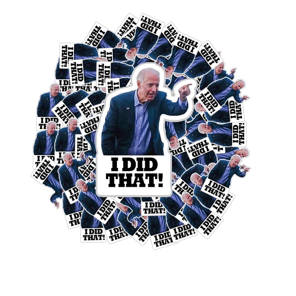 100Pcs Biden I Did That Stickers, That's All Me I Did That Decal/Humor/Funny for car motorcycle helmet laptop windows， gasoline pumps, diesel pumps, bathroom walls, decorative laptops, windows joe biden i did that stickers