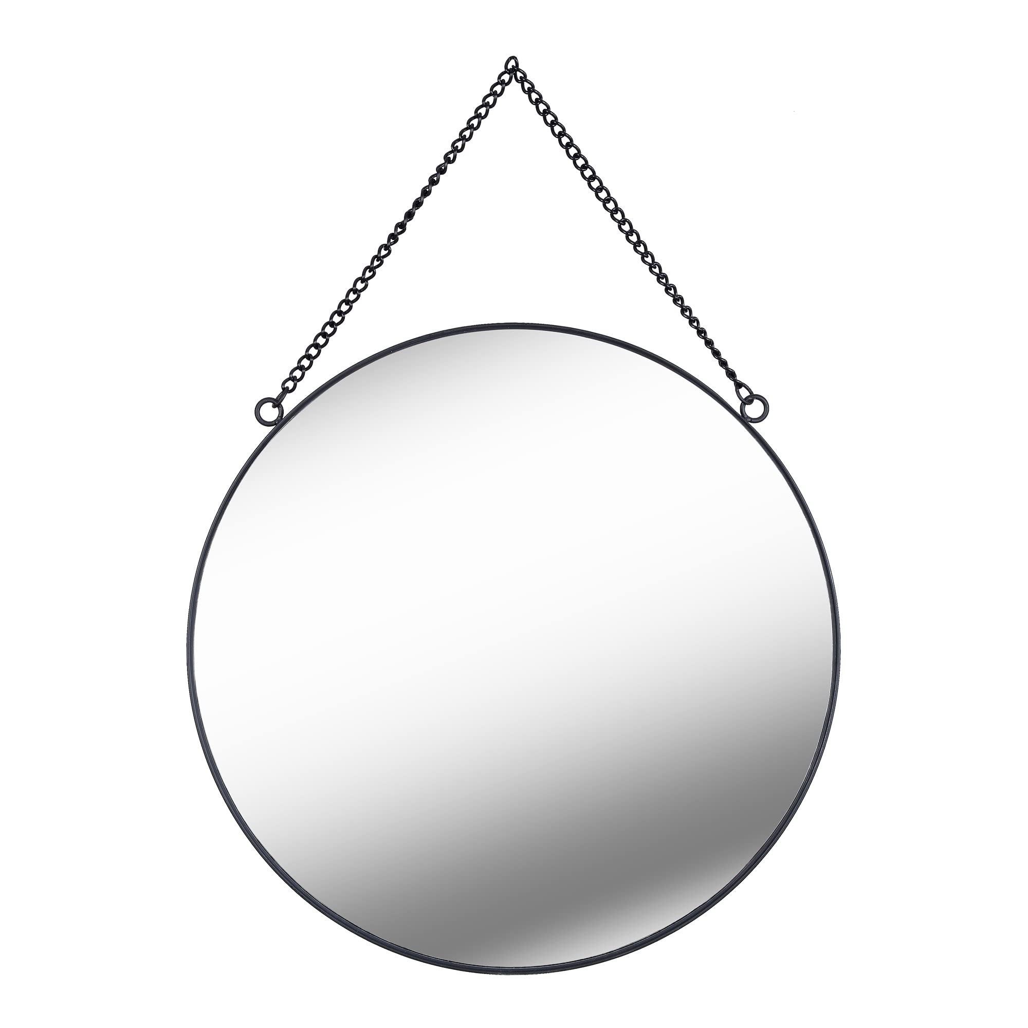 Buy MOTINI Hanging Circle Mirror Wall Decor Small Black Round Mirror 14" Metal Frame with