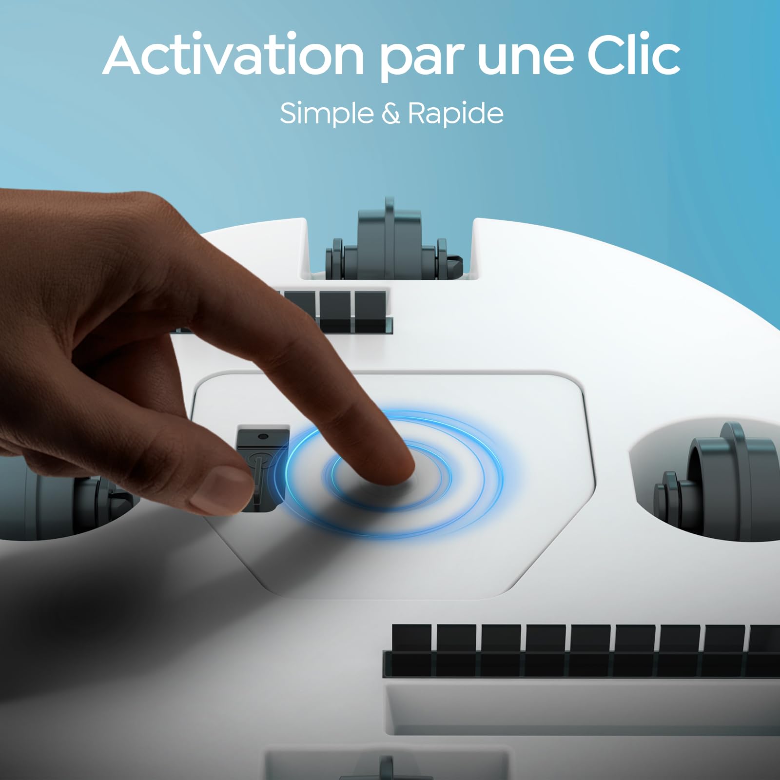 S2 Robot Piscine à Double Filtration, Nettoyeur de Piscine, Aspirateur Piscine sans Fil,Autonomie 90 Min