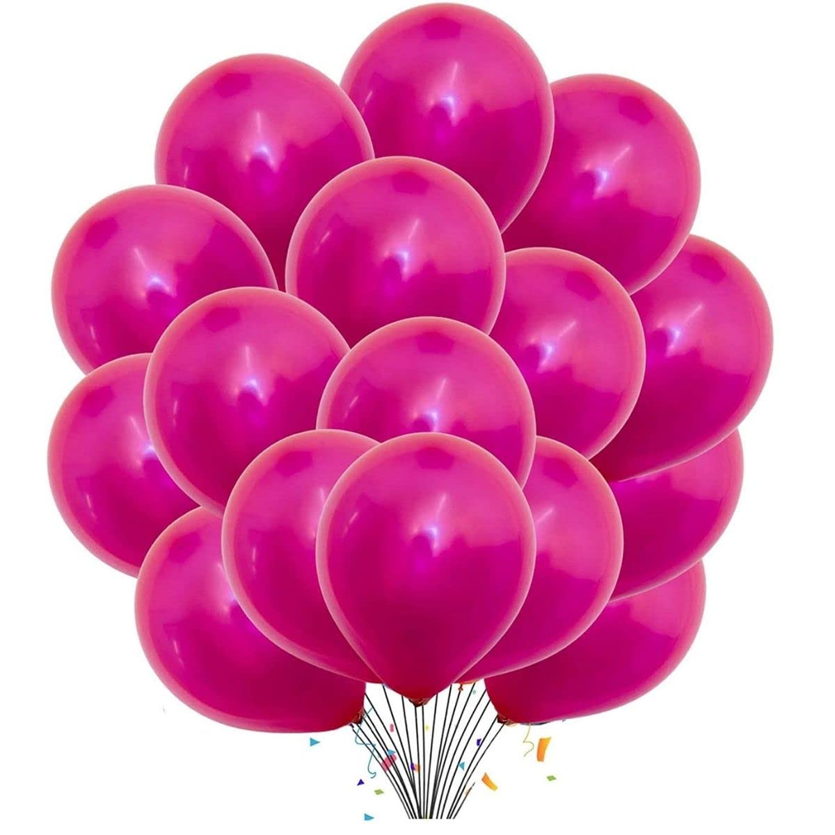 Balloons Hub Metallic Balloons 12 Inch Metallic Hot Pink Balloons Pearl Birthday Balloons Happy Birthday Decorations Wedding Anniversary Hot pink Party Decoration Pack of 20