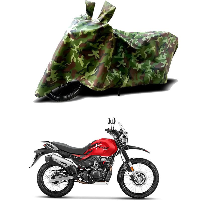 Image of 100% Water Resistant Full Bike Scooty Two Wheeler Body Cover Compatible for Hero Xpulse 200 /UV-Rays /Heat Protection /Birds Dropping /Scratchproof /Dust Proof /Waterproof /All Varients[Green MJ]