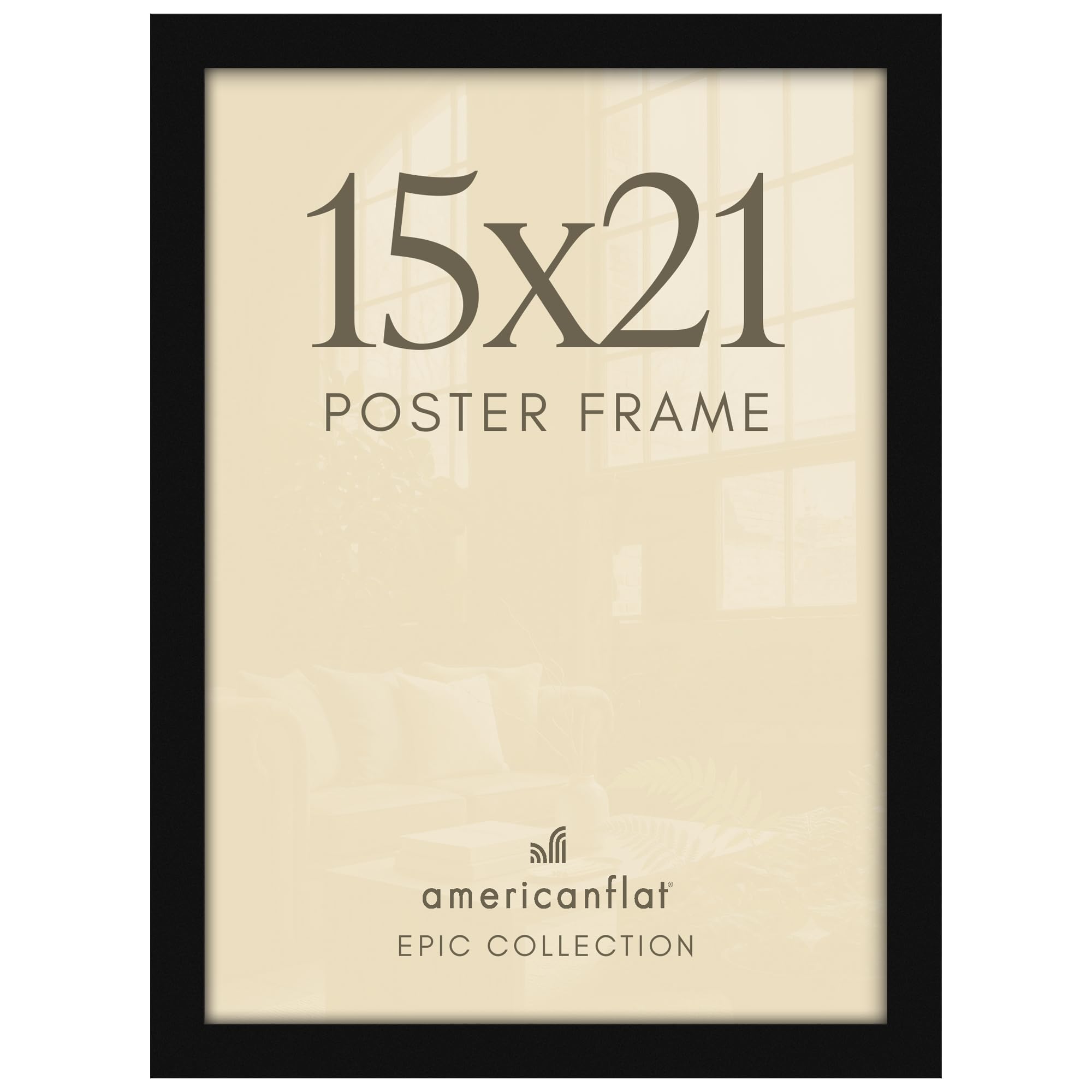 Americanflat 15x21 Poster Frame - Engineered Wood - Black