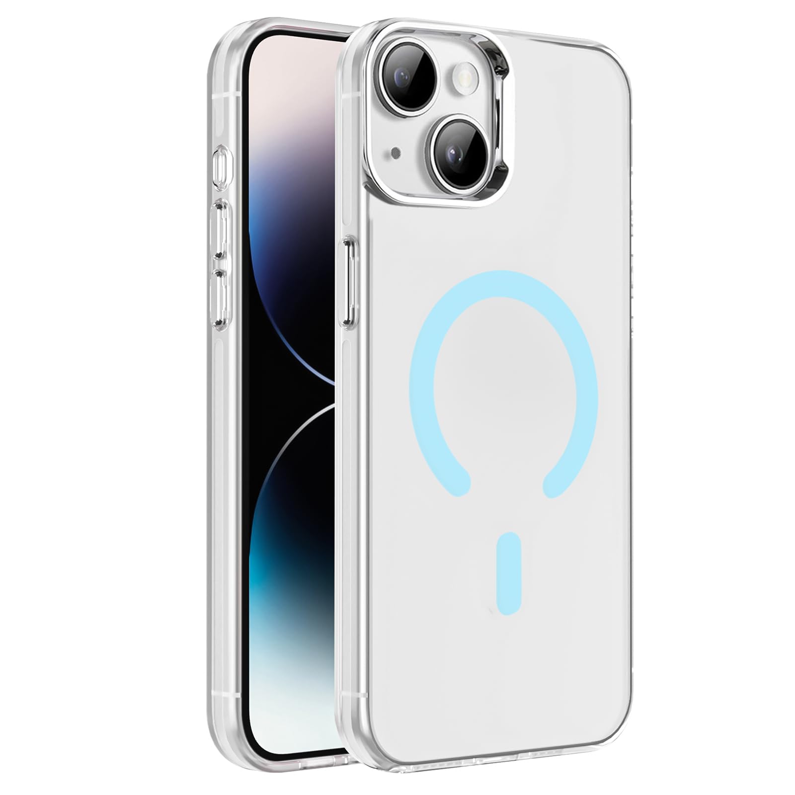 Dl3 Mobilak Case For iPhone 13 / iPhone 14 Case Crystal Clear [Not Compatible with MagSafe] Soft TPU Gel Case Flexible Silicone Anti-Scratch Transparent TPU Cover