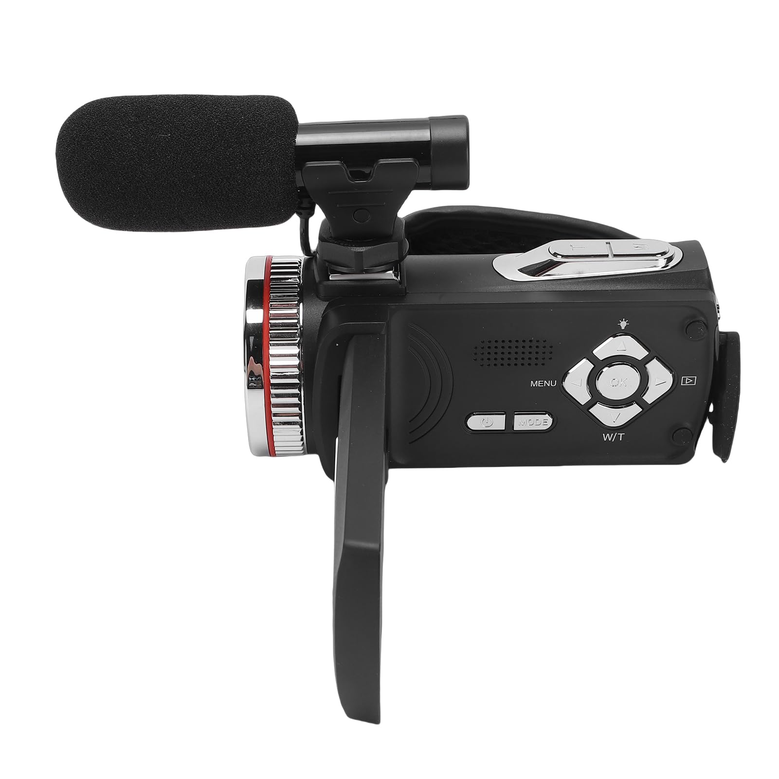 Tbest Videocámara 6K HD con Doble Lente, Pantalla Giratoria, Grabadora Digital, Micrófono Inalámbrico, Control Remoto y Kit de Viaje.