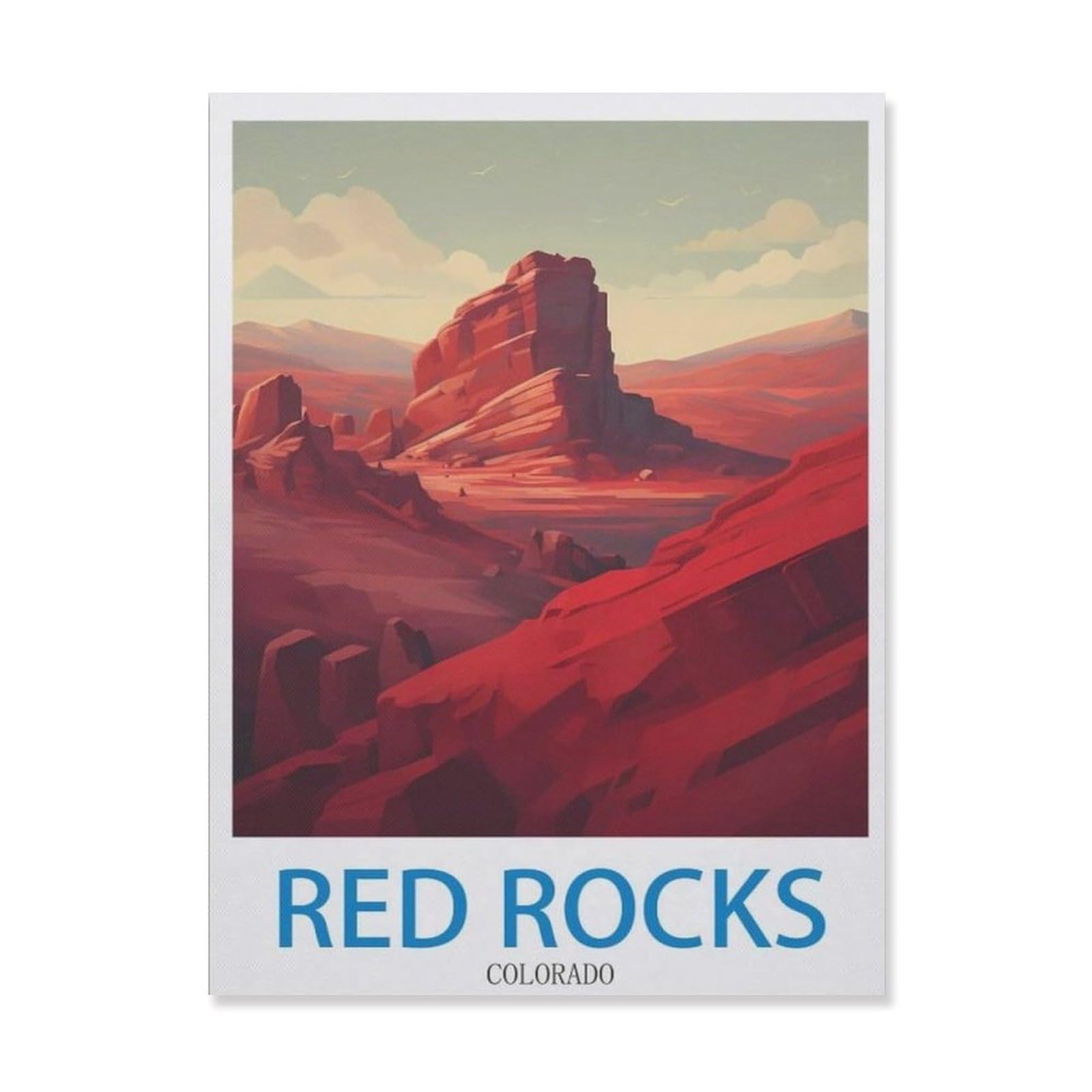 Vintage Metal Tin Sign，Red Rocks Colorado，Funny Bathroom Decor, Restroom Decoration, Funny Bathroom Wall Art Tin plaque(15x30cm）6x12 inch-EI47