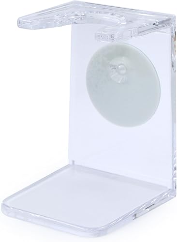 Edwin Jagger RH5S - Soporte de goteo pequeño, transparente para usar con cepillos de afeitar de cuello pequeños (0.748 in) y medianos (0.827 in)