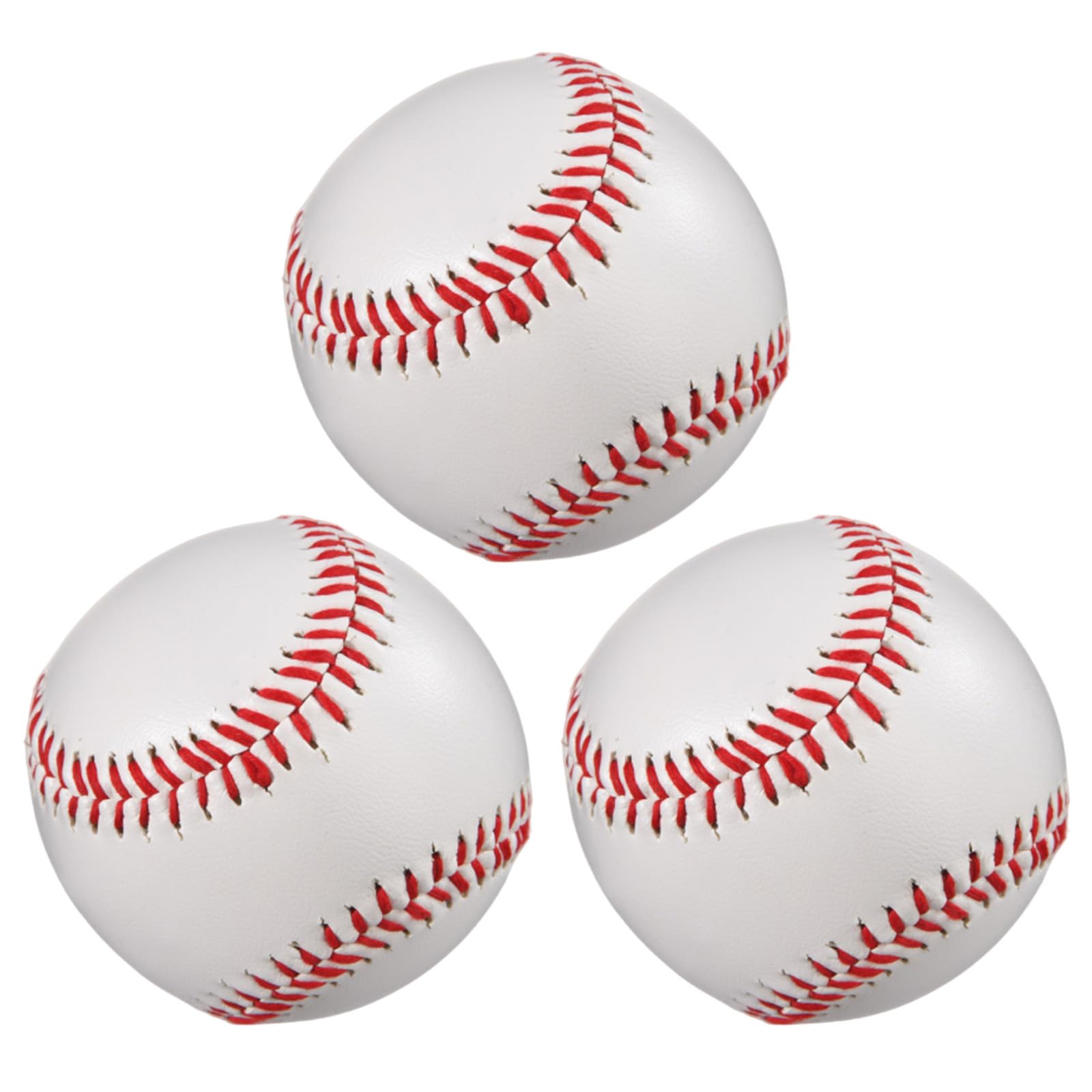 Patiassy 3 Pack Standard Size Baseballs for Training and Practice