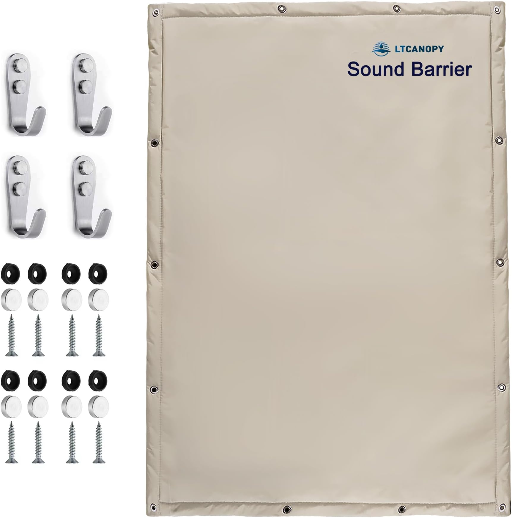 Amazon | LTCANOPY レコーディング用防音ブランケット - 1.35 x 2 m、オックスフォード布生地吸音パネル、防水、ノイズ ...