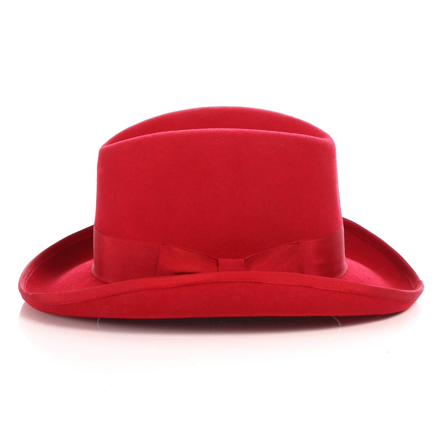 Ferrecci L Red Godfather Hat | Fedora Hats for Men | Homburg Hat | Men's Homburg