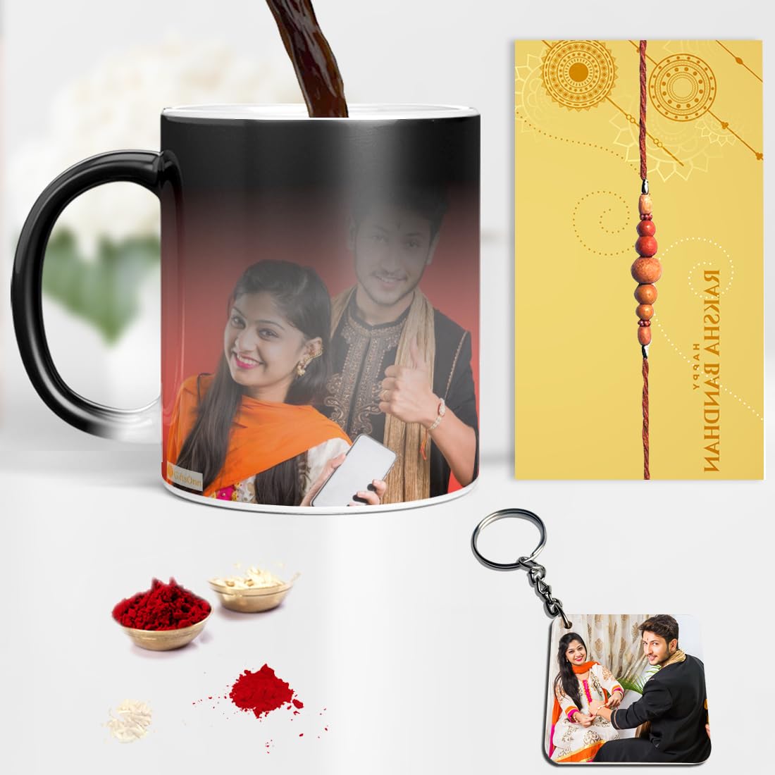 GIFTSONN Personalized Gift Custom Photo Printed Microwave Safe Coffee Mug for Gift to Couples Wife Husband Boyfriend Girfriend Brother 325 ml, Design 4