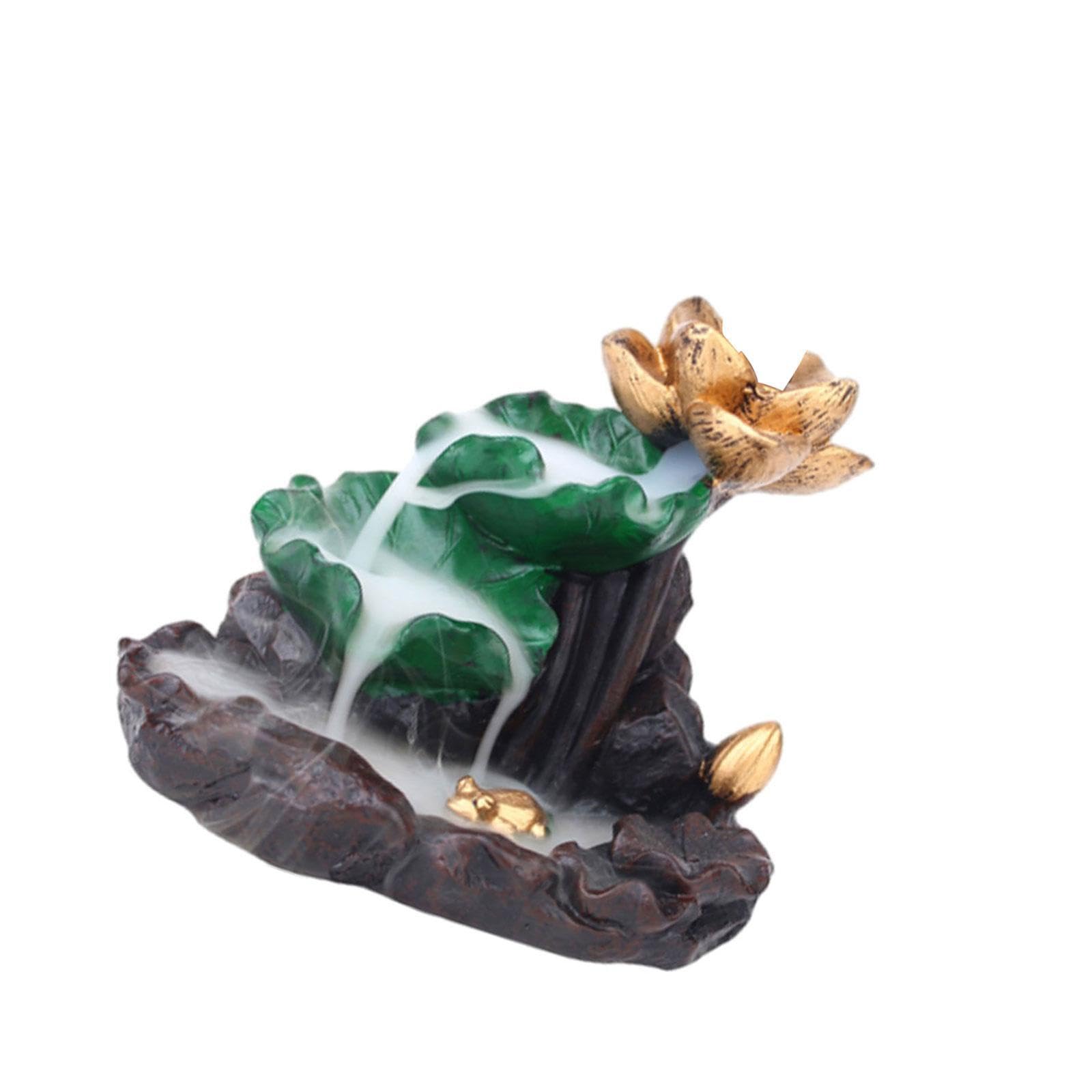 TWISAXC Mountain Waterfall Backflow Incense Burner Provides Relaxing Smoke Flowing Effect Enhancing Living Space Decor Handicraft Interior Bedroom Yoga Meditation Decor