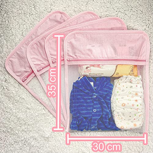 Saquinho Maternidade Tule Com Zíper 4x Peças Menino E Menina 4 Cores (azul marinho)