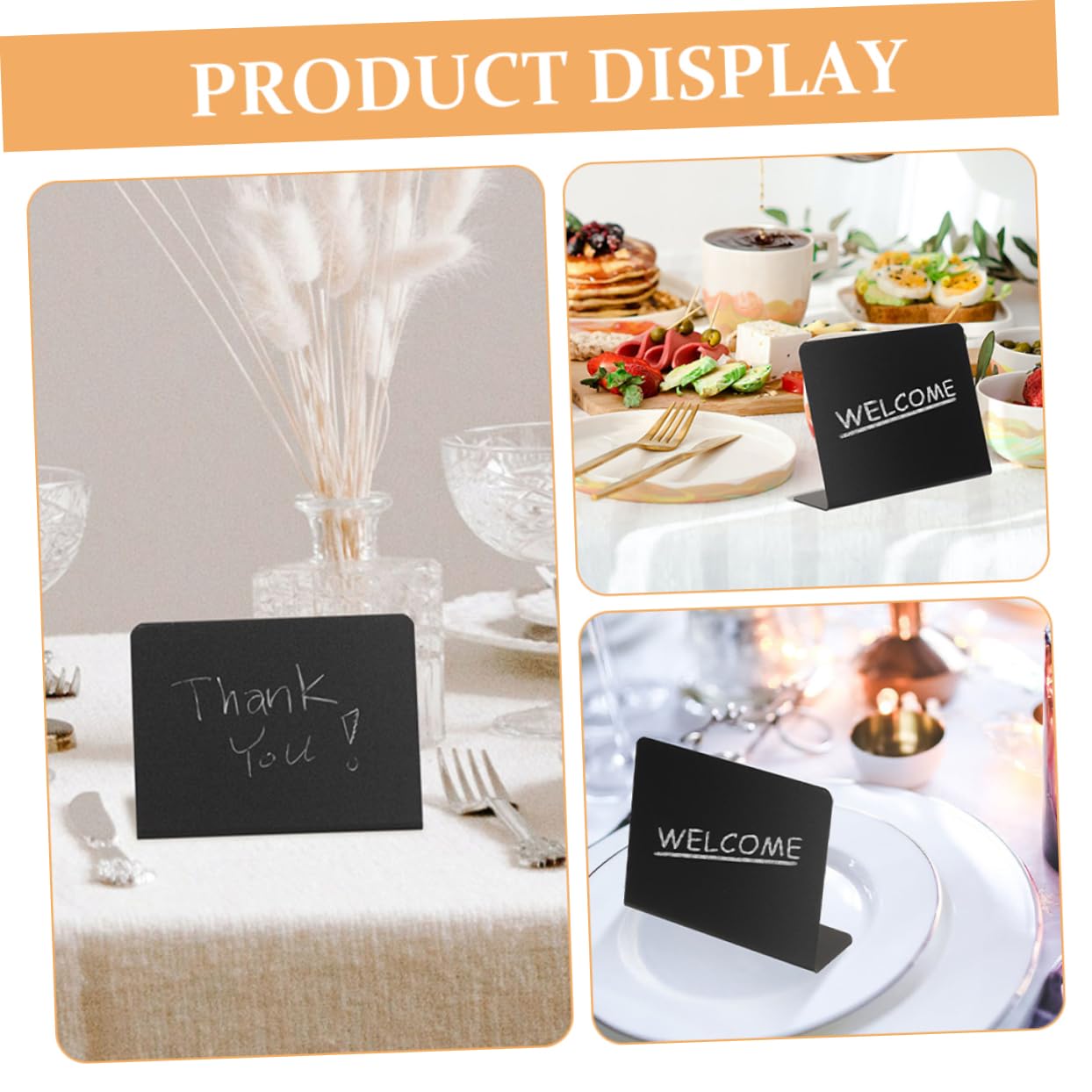 Tofficu 36pezzi Lavagne Miniature Per Prezzi Lavagnette Decorative Per Buffet Ristoranti e Scrivibili e Riutilizzabili Segnaposto Per e Speciali