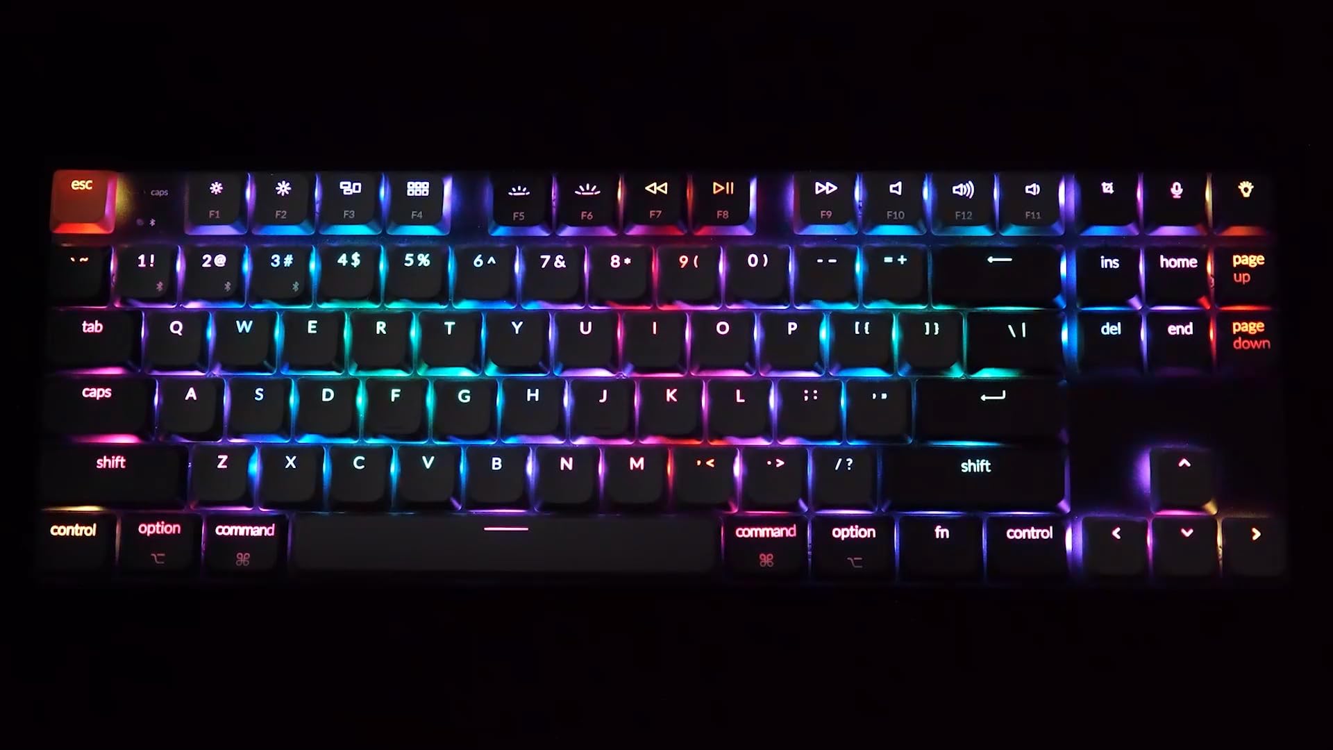 Keychron K1 Version 6 Tastiera meccanica wireless, Bluetooth/USB-C, RGB, Hot-swap, QMK/VIA Macro programmabili, PBT Keycaps, Per Mac Windows, Gateron 2.0 Red Switch