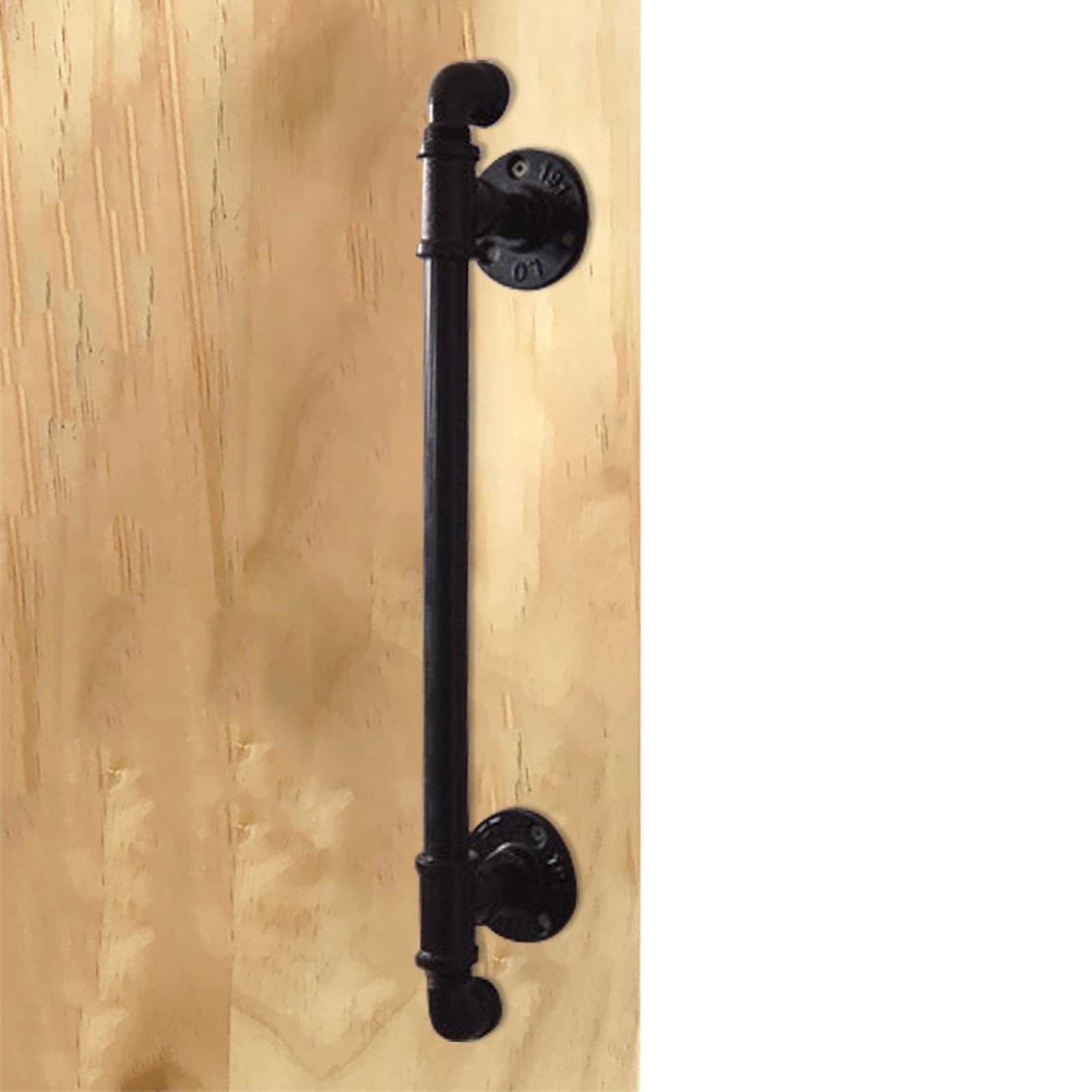 Tirador de puerta corrediza de hierro fundido resistente, herrajes duraderos para puertas de patio, cobertizos de jardín y uso en interiores y exteriores