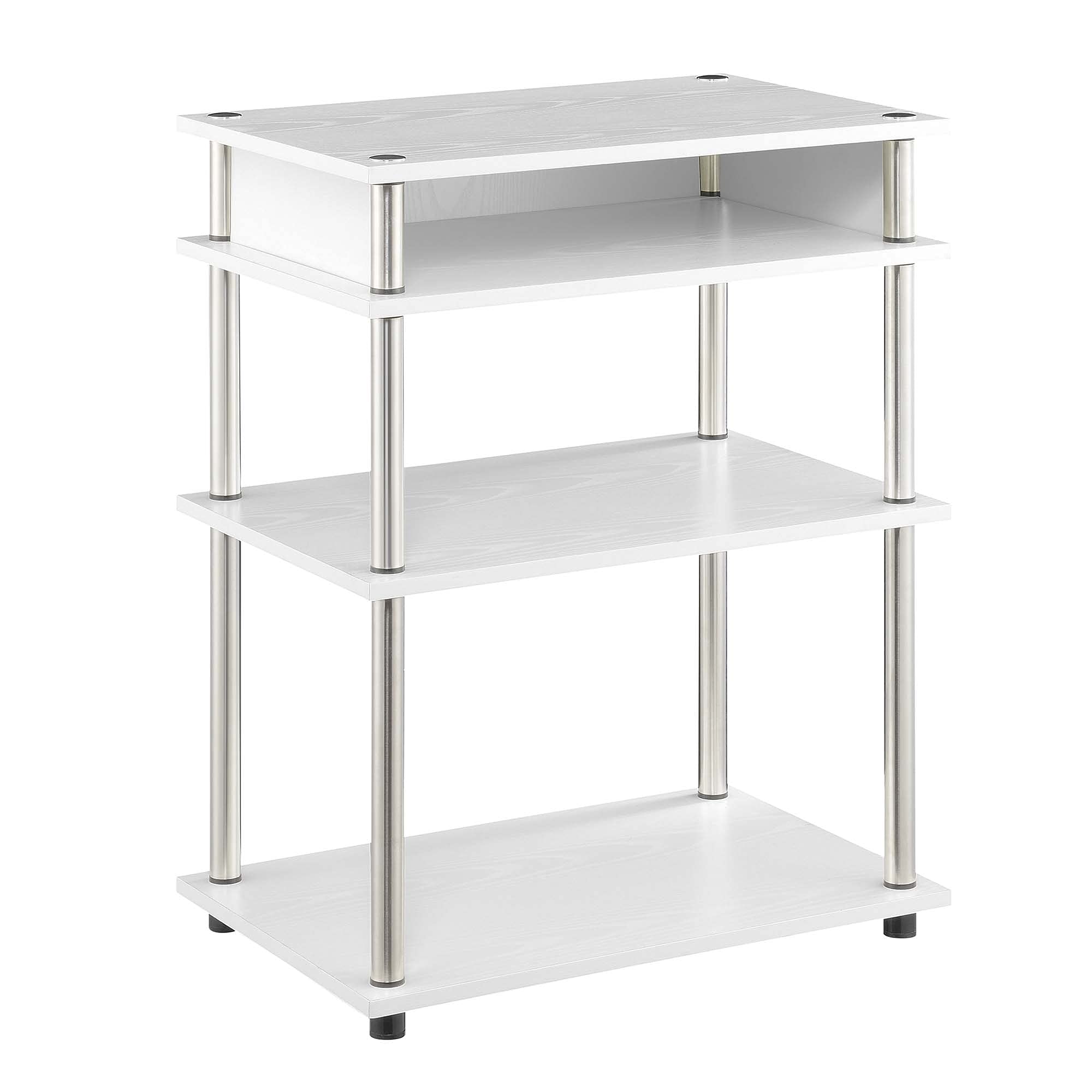 Convenience ConceptsDesigns2Go No Tools Printer Stand with Shelves, White