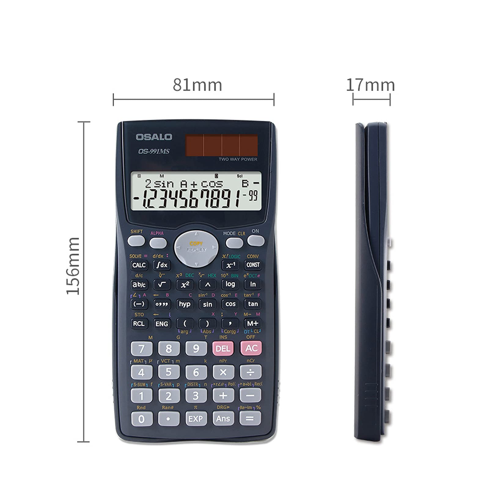 関数電卓です！ Amazon.co.jp: 関数電卓 12桁関数電卓 関数電卓 2行表示 複数の