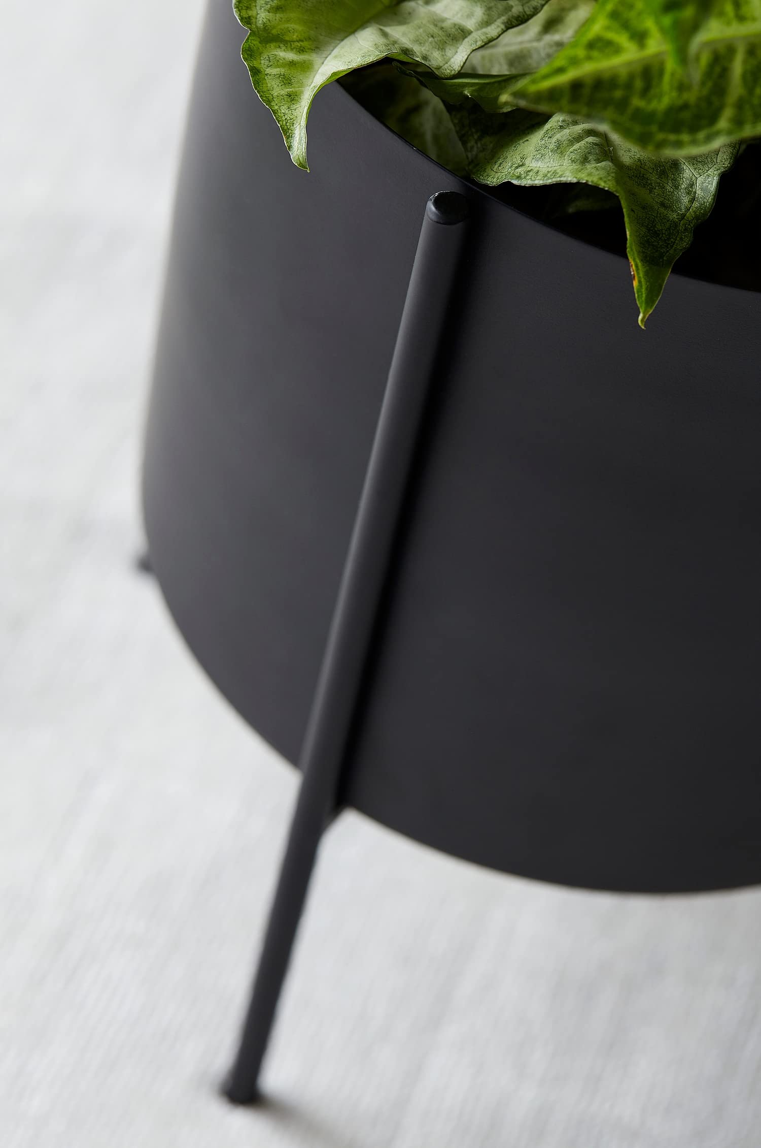 ELLOS Home Milton Portavaso ferro reversibile 22 cm nero Ø 25 cm