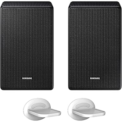 Samsung SWA-9500S Wireless Rear Speaker Kit w/Dolby Atmos & DTS:X 2.0.2ch SWA-9500S/ZA for Soundbar Surround Sound Home Theater Expansion Bundle with Deco Gear 2 Pack Wall Mount Shelf Stands