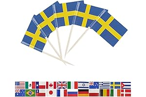 European Country Swedish Toothpick Flag, Sweden Flag Decoration