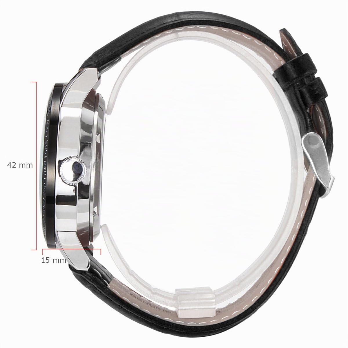 Alienwork IK Automatikuhr Armbanduhr Herren Damen Skelett Glasboden