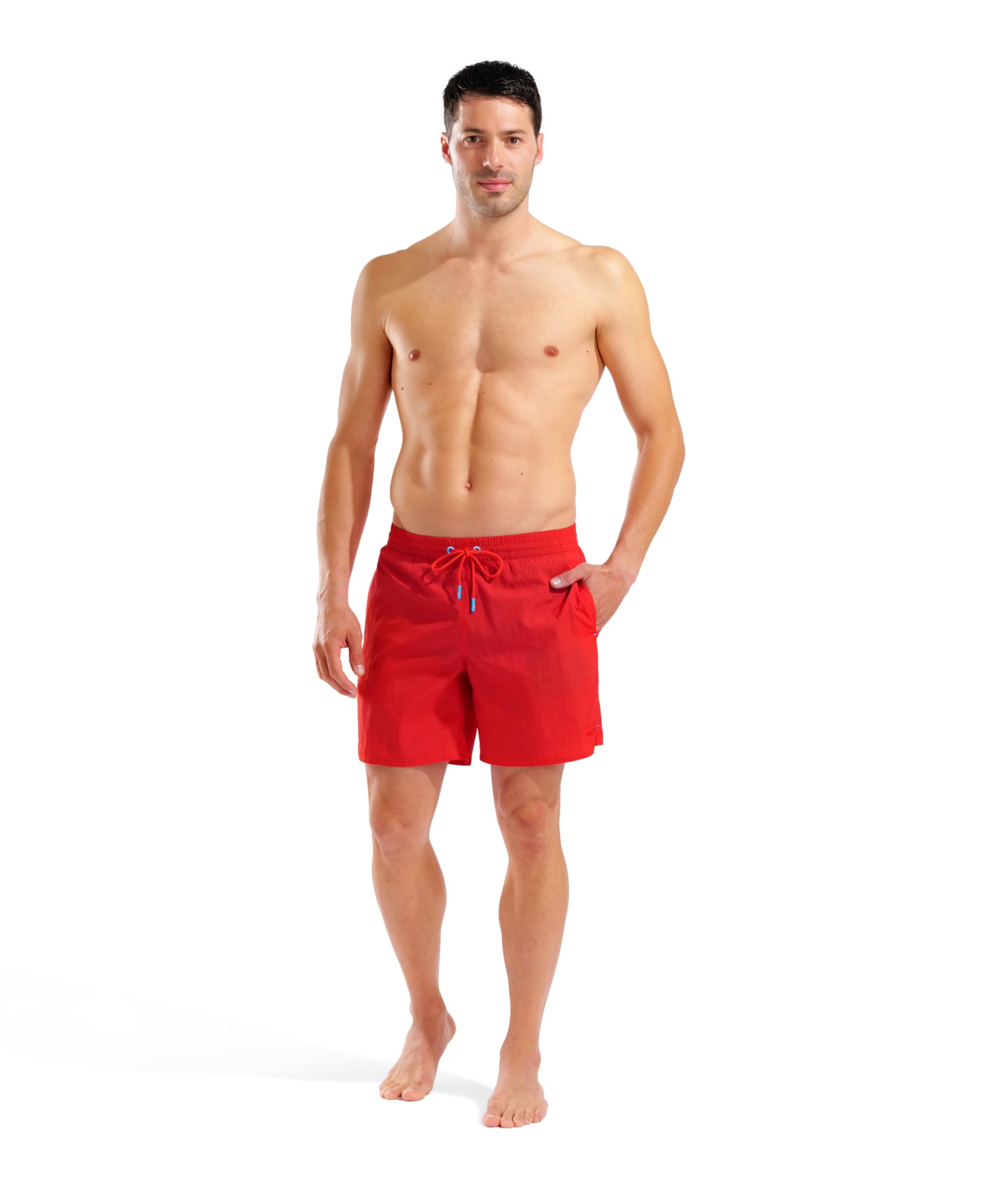 ARENA Men's Beach Boxer Solid, Color 400-RED, Size XL 400 - Red X-Large