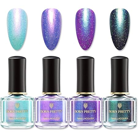 Amazon Born Pretty マニキュア 人魚姫 シェル偏光 パール感 ネイルポリッシュ 細いラメ入り 6ml 並行輸入品 Born Pretty マニキュア ネイルポリッシュ 通販