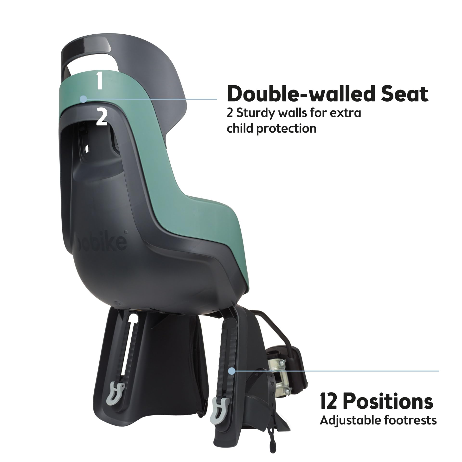 BOBIKE 8012400008 - Rear Bicycle Child Seat GO MAXI For Frame