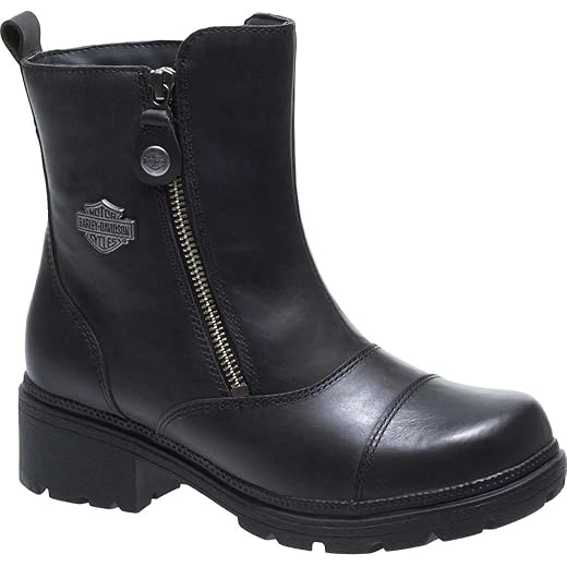 HARLEY-DAVIDSON FOOTWEAR Women's Amherst Motorcycle Boot, Black, 9 Medium US