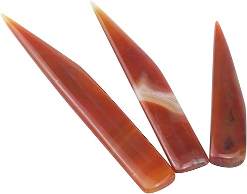 Miniatura 3 de Juego de 3 pulidores de ágata roja y herramientas de pulido para pulir joyas, oro, plata, cobre