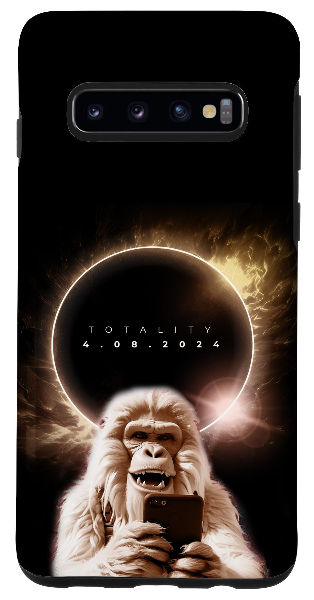 Galaxy S10 Yeti take Selfie with Solar Eclipse - Solar Eclipse 2024 Case