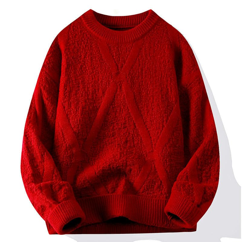 Pull américain homme tricot ample décontracté chaud à manches longues - 6