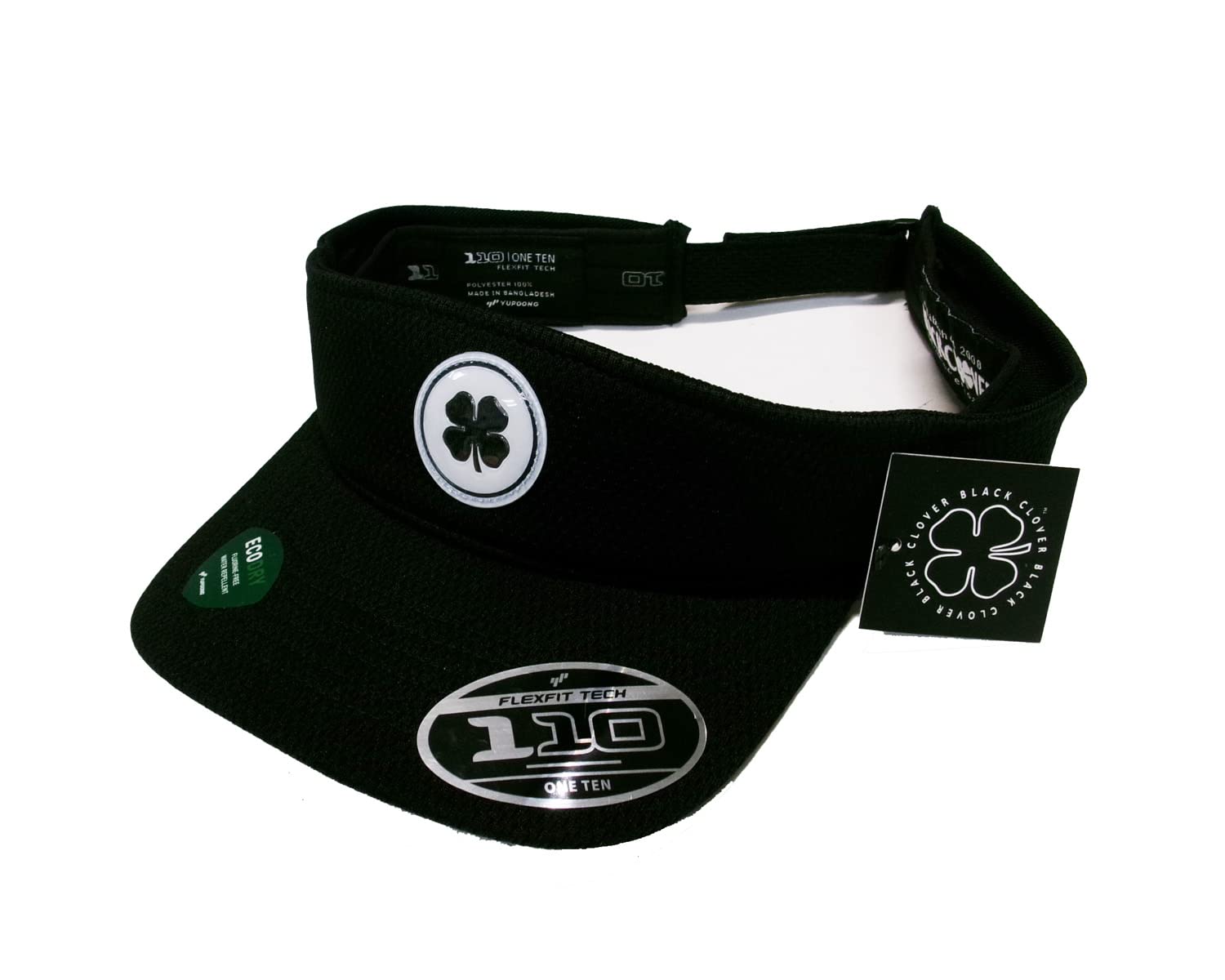 Black CloverClear Visor 2 Adjustable Golf Visor